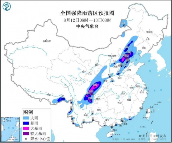 暴雨黄色预警！全国13省市区有大到暴雨 